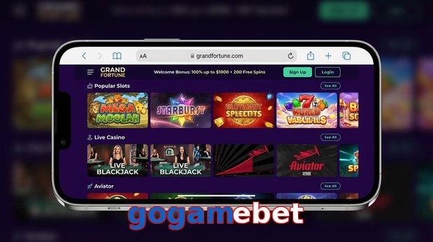 Main screen of Gogamebet ios page for PK players